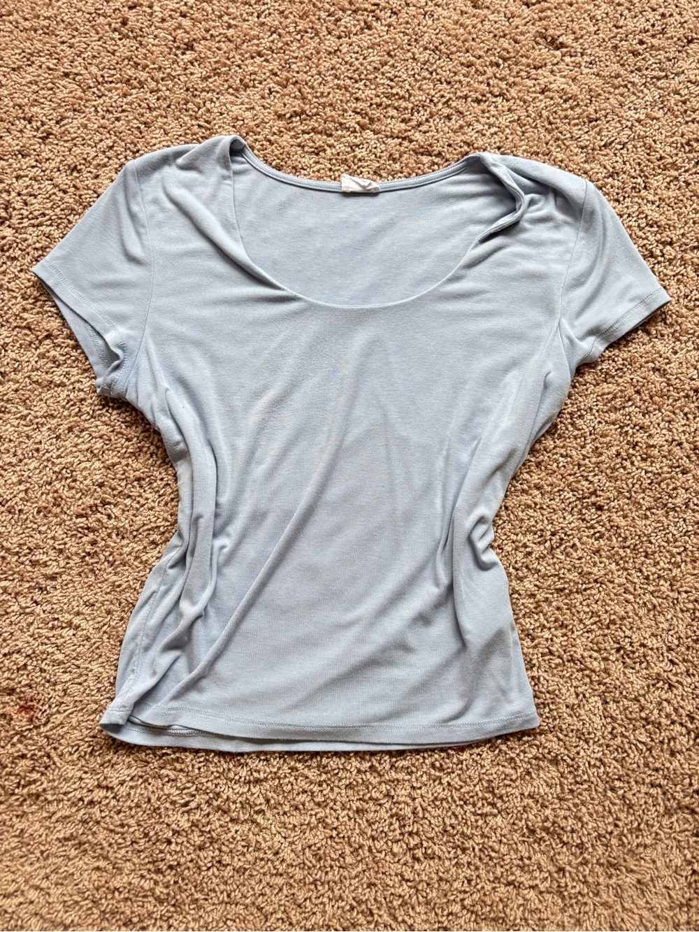 Cotton on light blue Women’s Scoop Neck Short Sleeve Top
